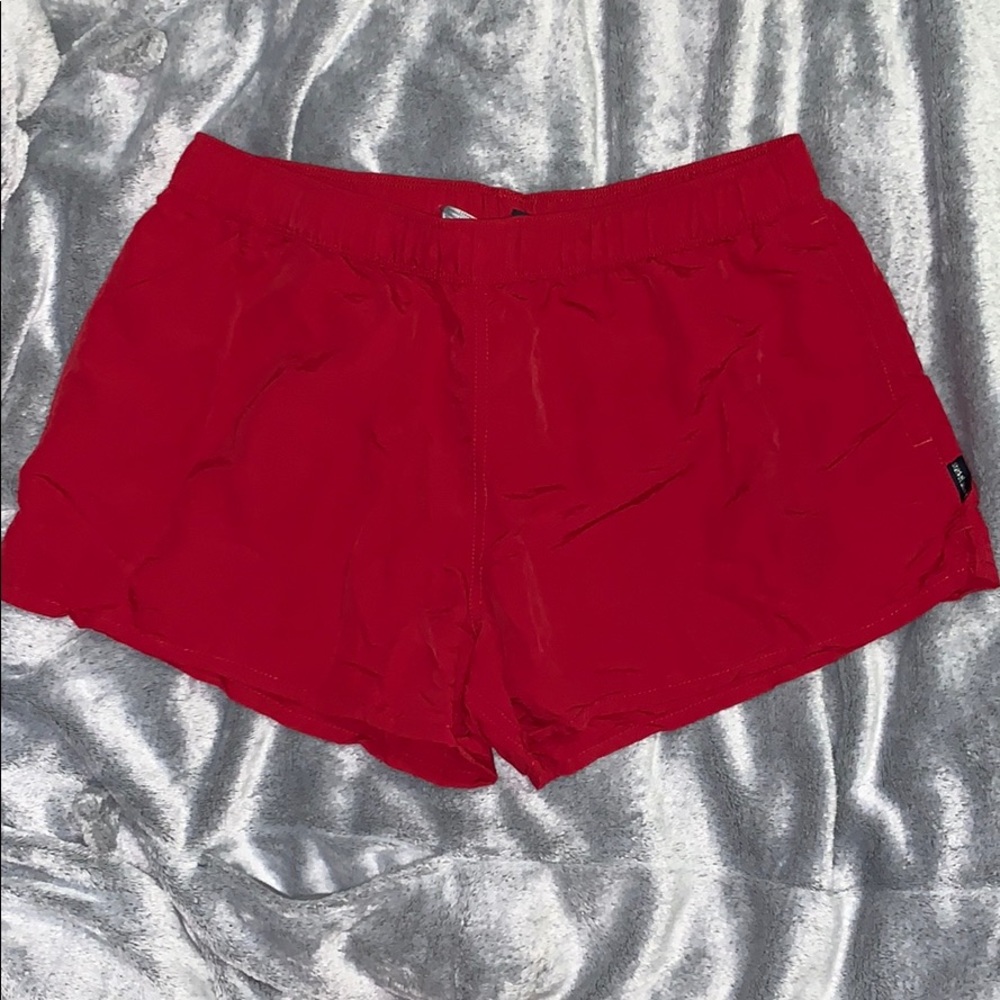 Red active shorts